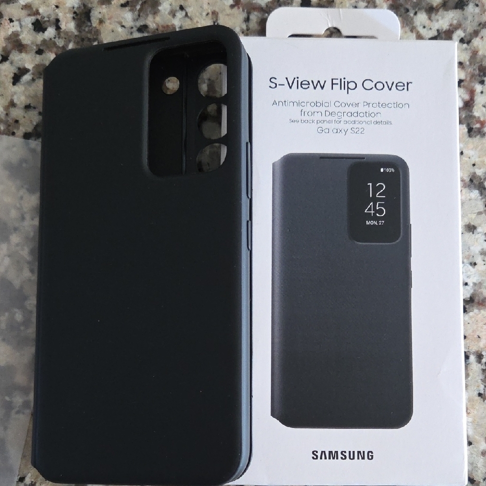 Samsung Galaxy S22 S-View Flip Cover - Black